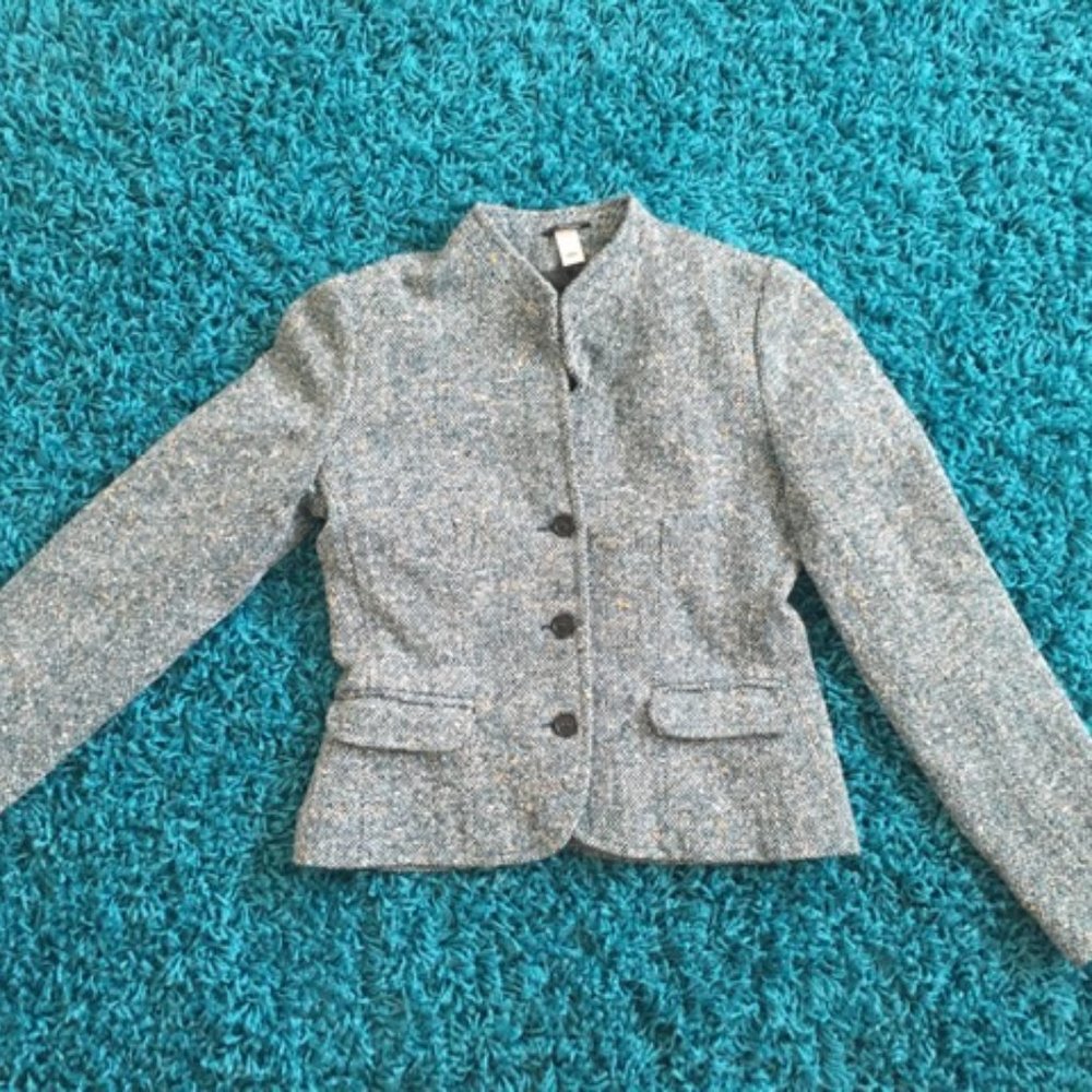 Old Navy Teal Tweed Blazer